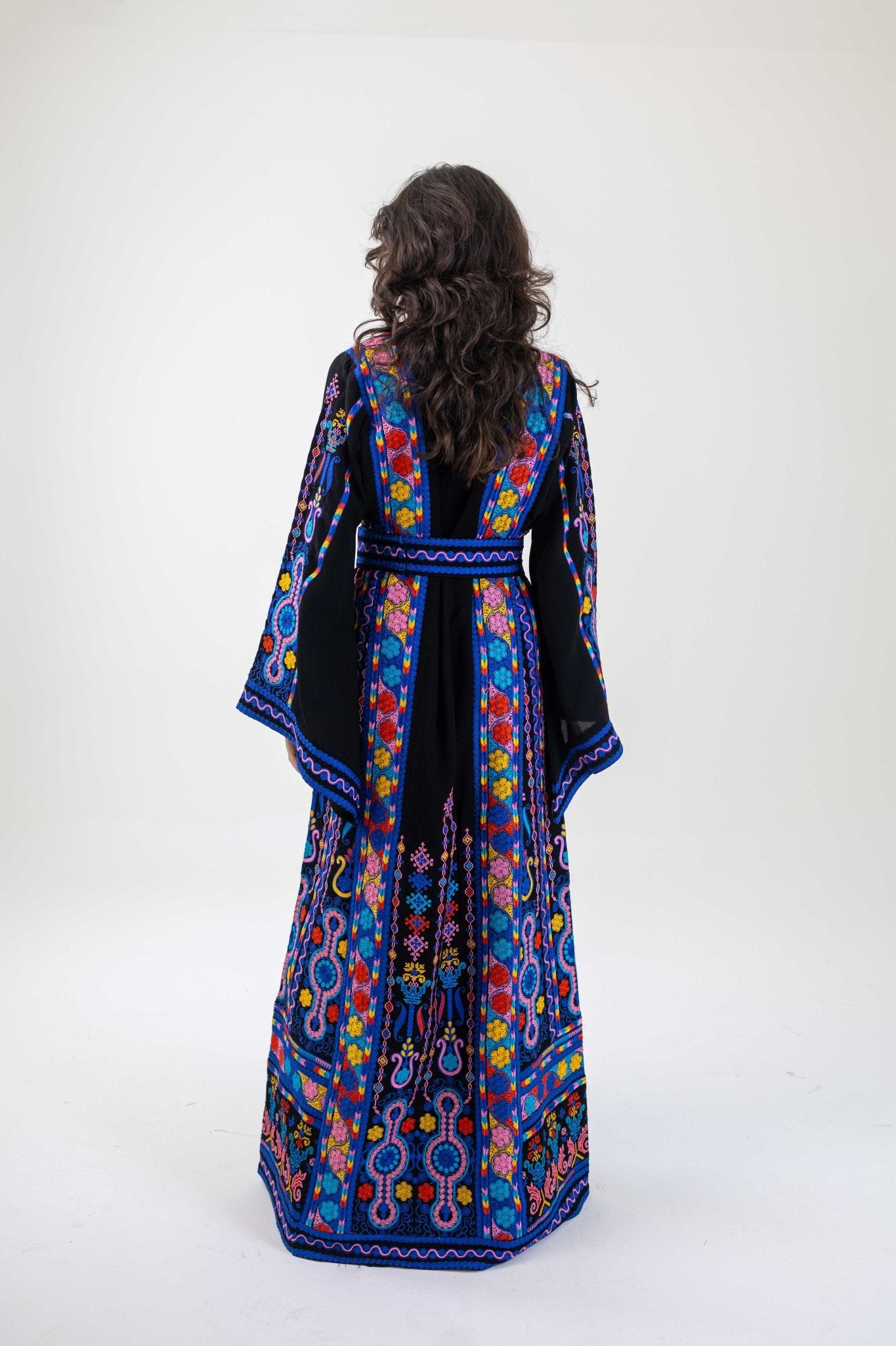 Color Pop Traditional Palestinian Thobe Dress - Deerah