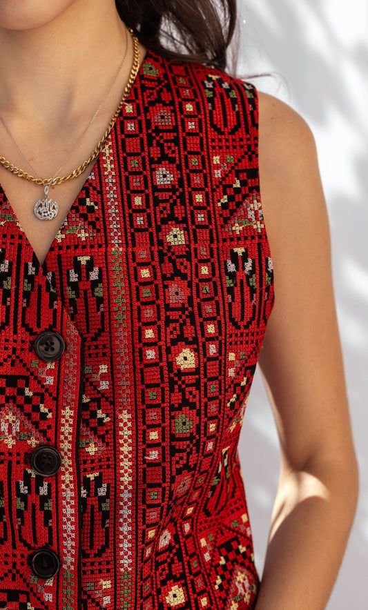 Dalal Embroidered Vest - Deerah
