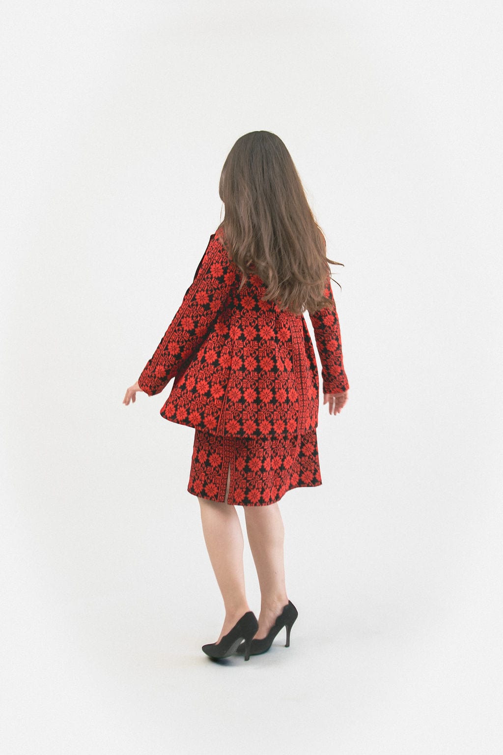 Floral Embroidered Blazer - Deerah