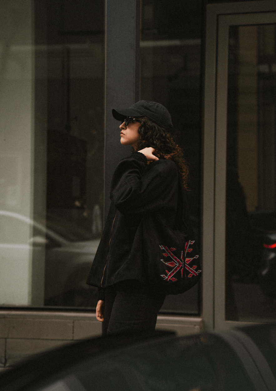 Hand - Embroidered Slouchy Shoulder Bag - Deerah