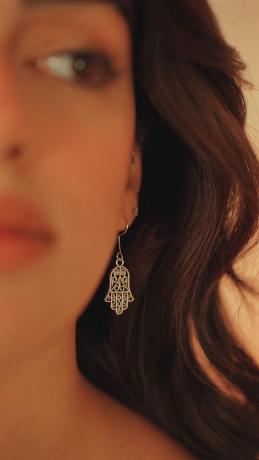 Traditional Silver Kaff Earrings