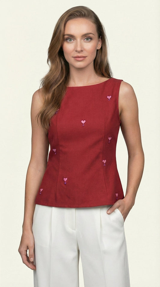 Qalbi قلبي - Linen Blouse - Deerah