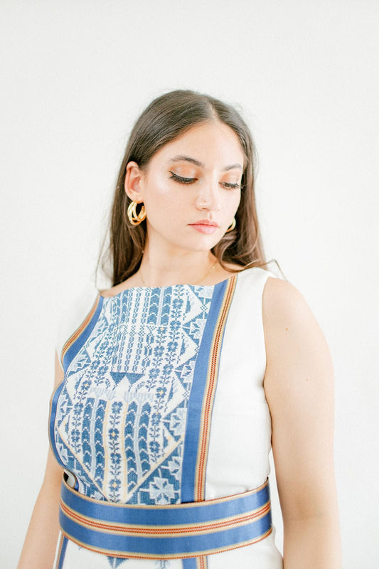 Samar - Hand Embroidered Saya Palestinian Dress - Deerah