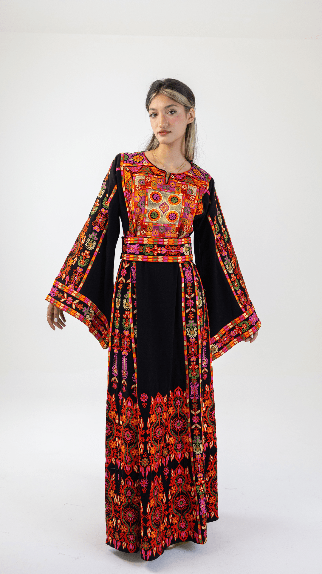 Talhami Hourglass Traditional Palestinian Dress Thobe - Deerah
