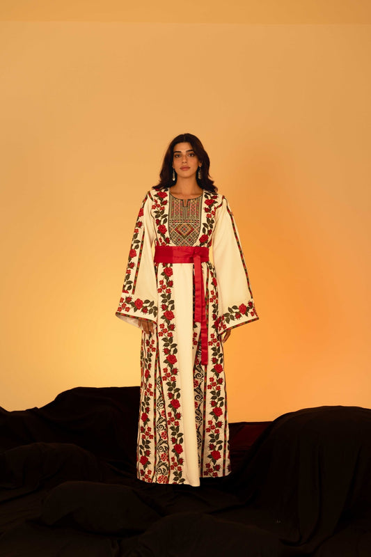 The Floral Palestinian Thobe - Deerah