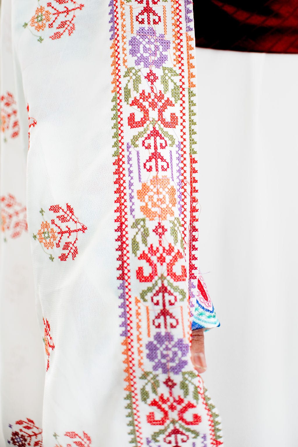 Traditional Embroidered Palestinian Shawl Head Dress Deerah