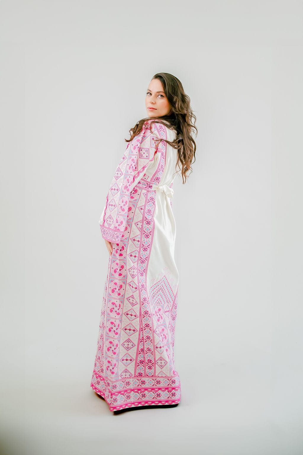 Zahra - Machine - embroidered Palestinian Thobe - Deerah