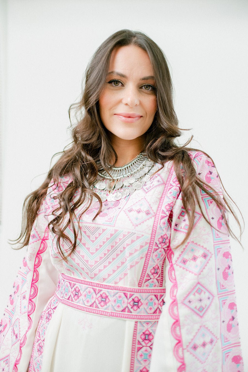 Zahra - Machine - embroidered Palestinian Thobe - Deerah