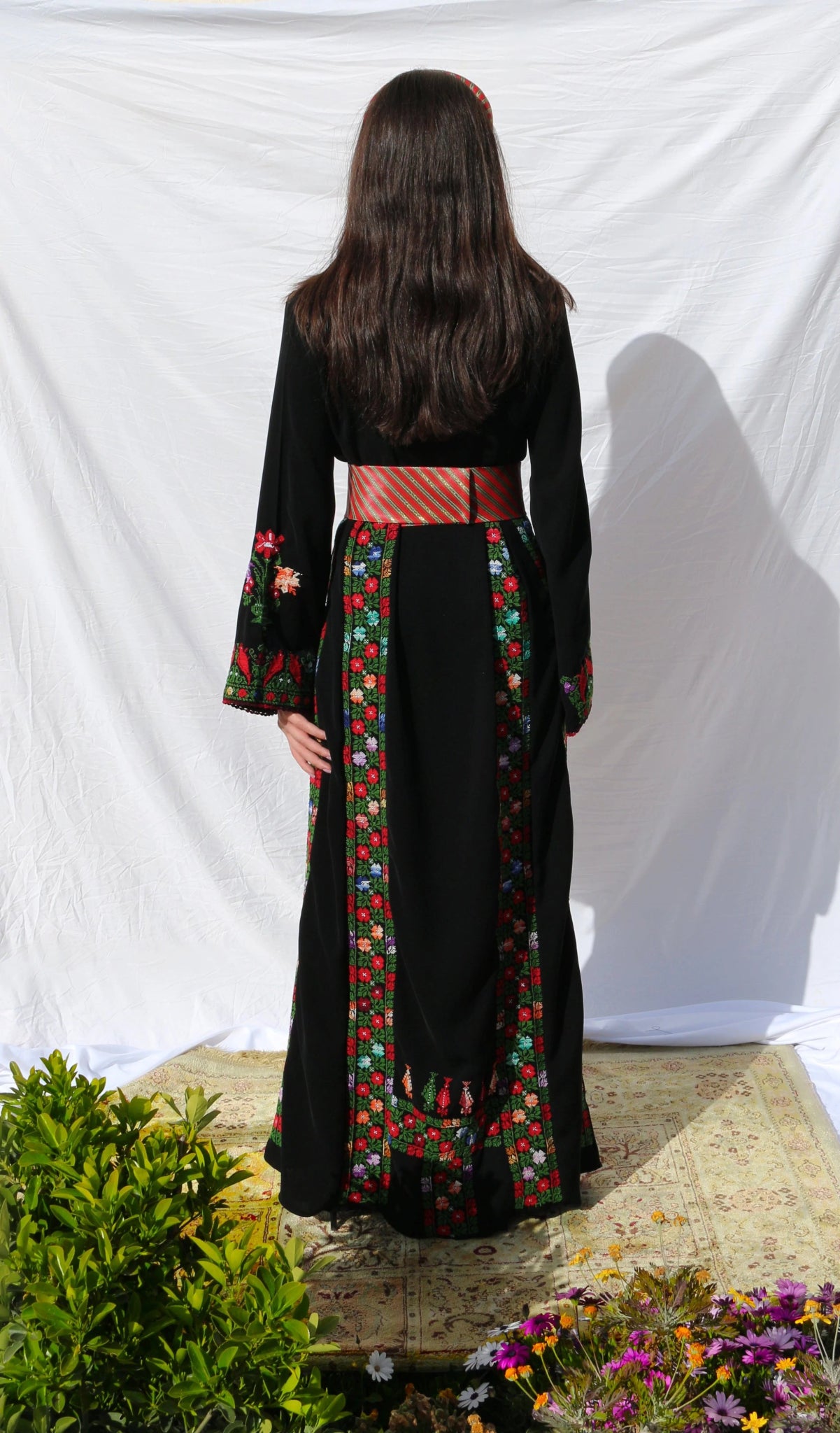Aya - Hand - Embroidered Traditional Palestinian Dress - Deerah