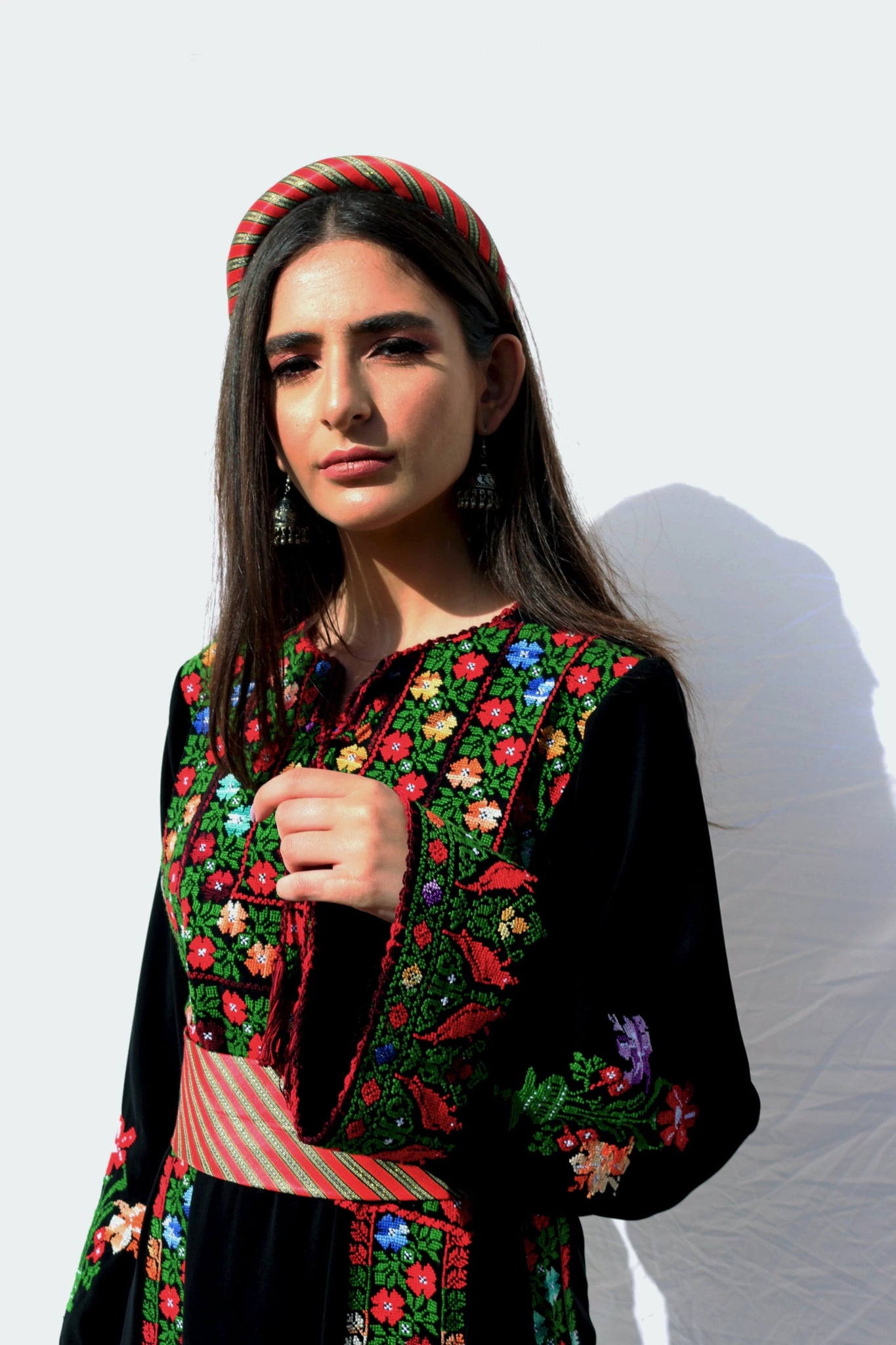 Aya - Hand - Embroidered Traditional Palestinian Dress - Deerah