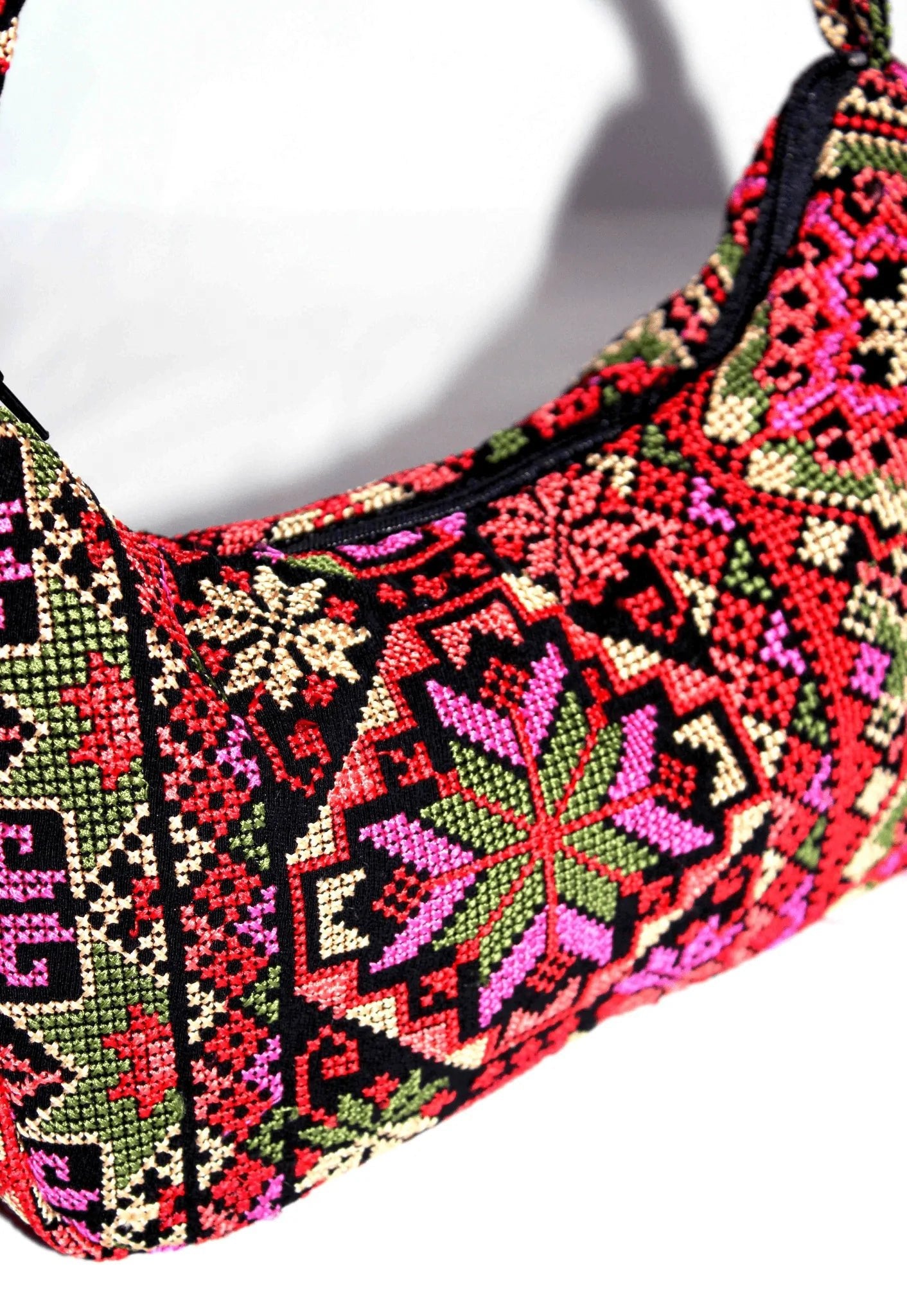 Embroidered Baguette Bag - Deerah