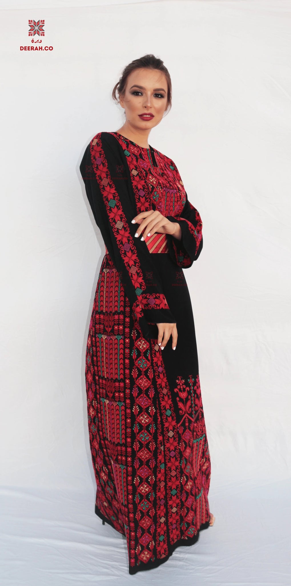 Farah - Hand Embroidered Traditional Dress - Deerah