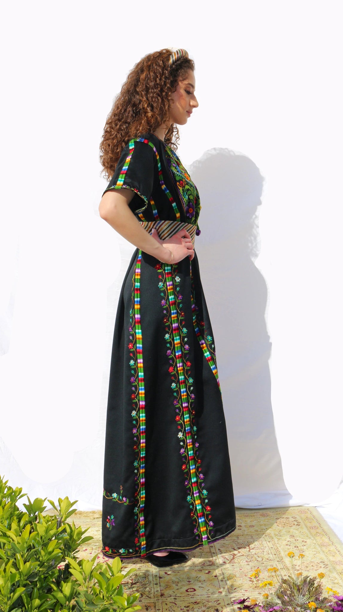 Nouf - Hand - Embroidered Dress - Deerah