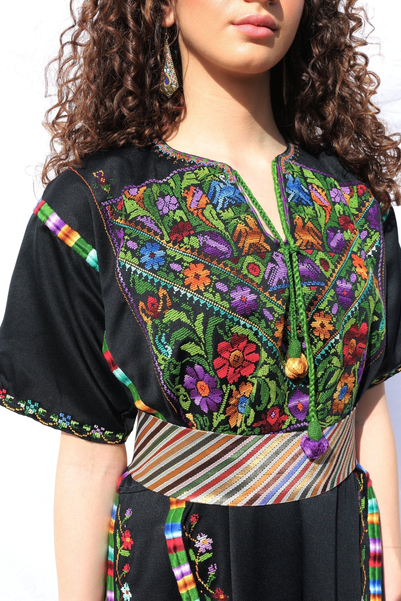 Nouf - Hand - Embroidered Dress - Deerah
