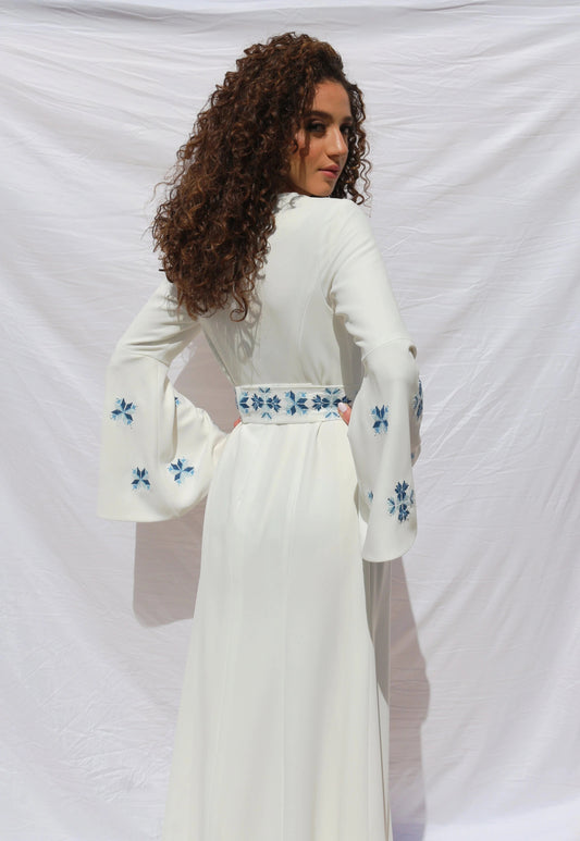 Sama - Hand - Embroidered Palestinian Wedding Dress - Deerah