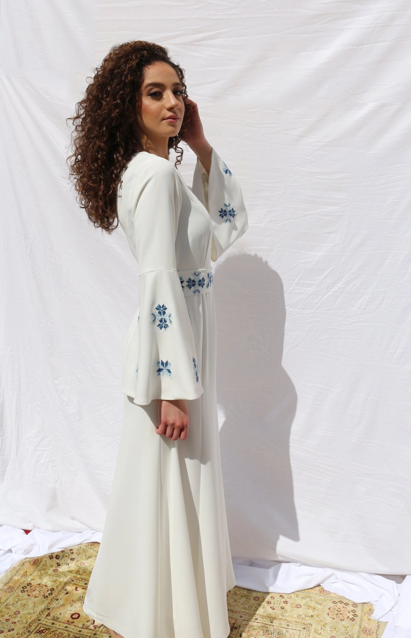 Sama - Hand - Embroidered Palestinian Wedding Dress - Deerah