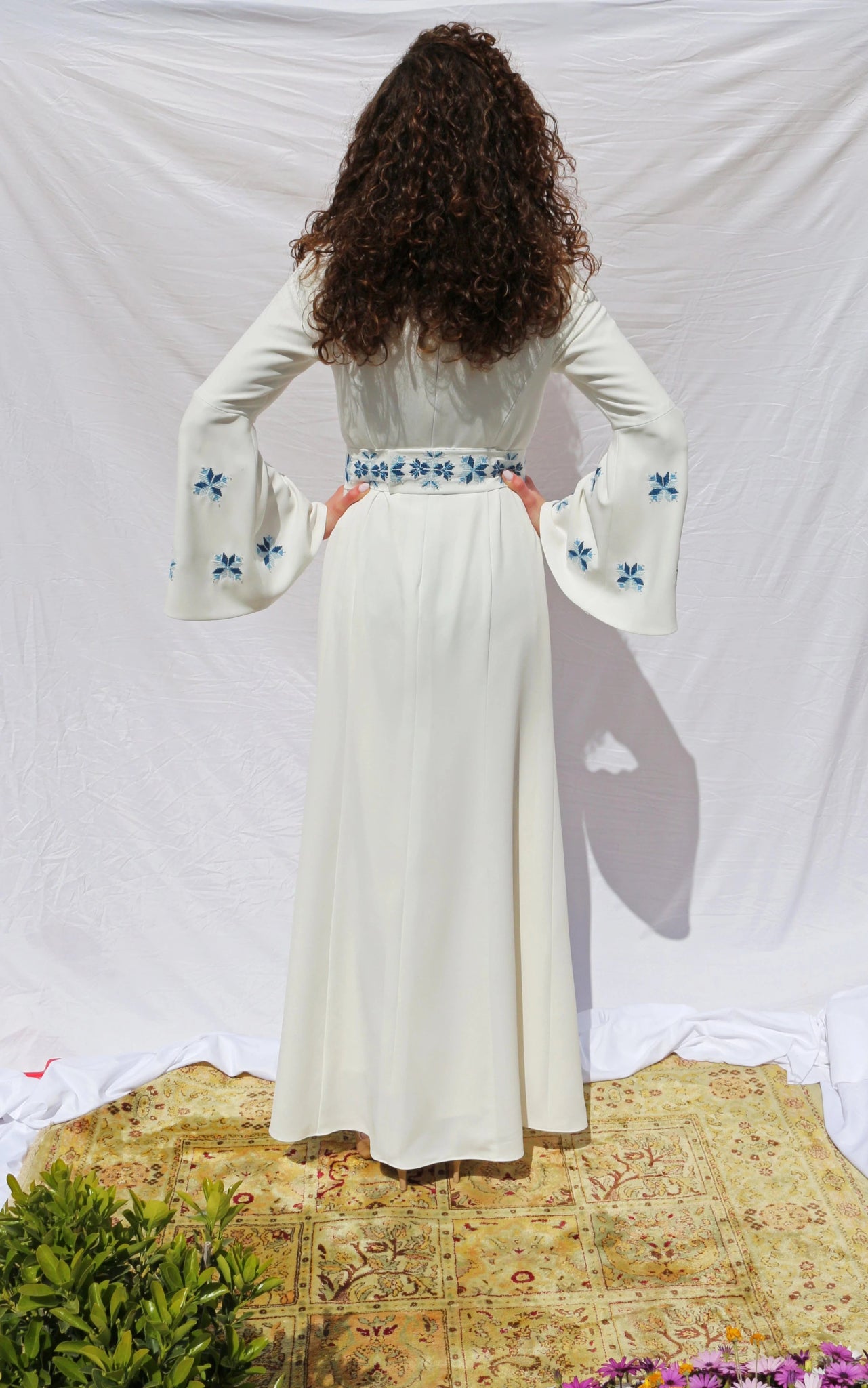 Sama - Hand - Embroidered Palestinian Wedding Dress - Deerah