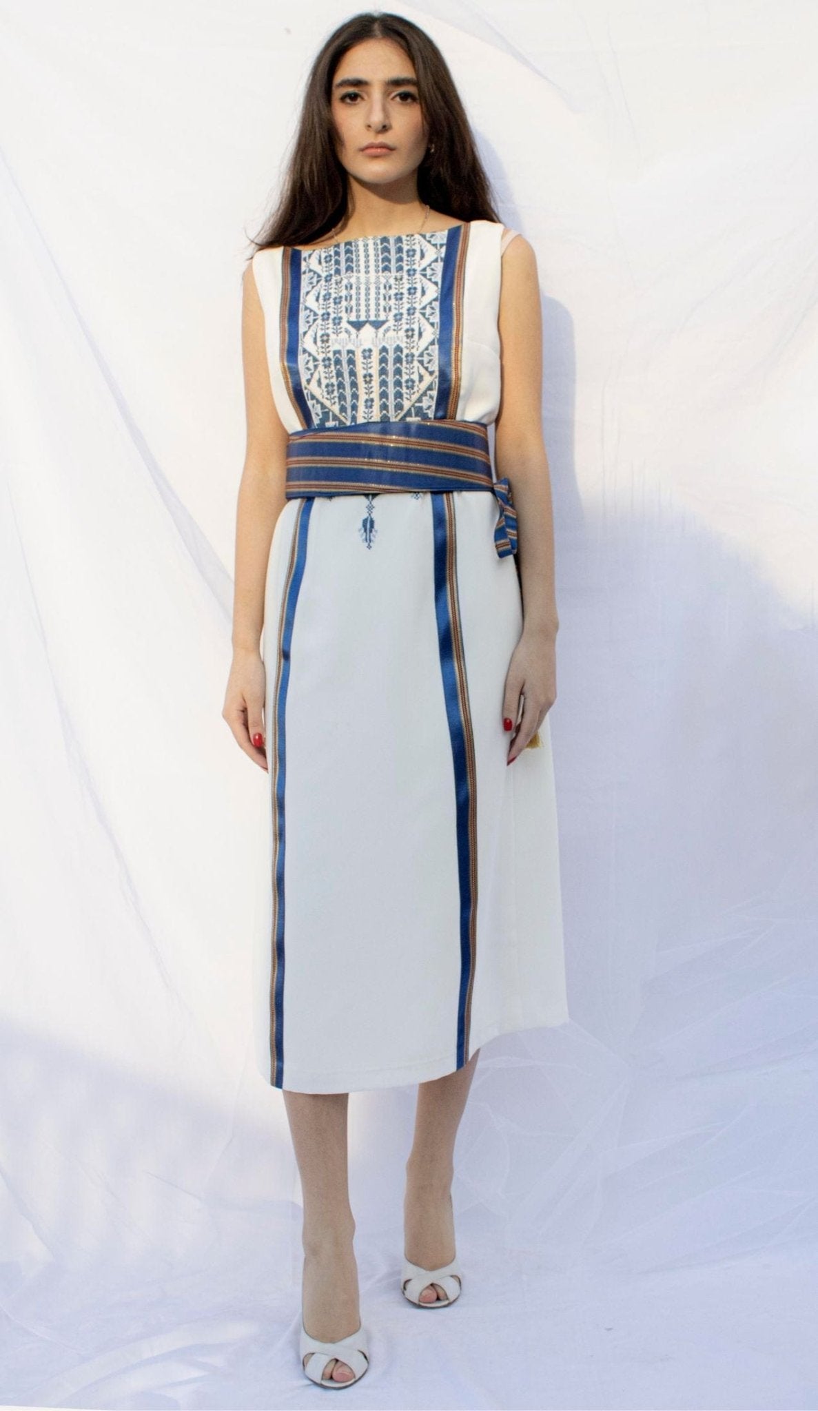 Samar - Hand Embroidered Saya Palestinian Dress - Deerah