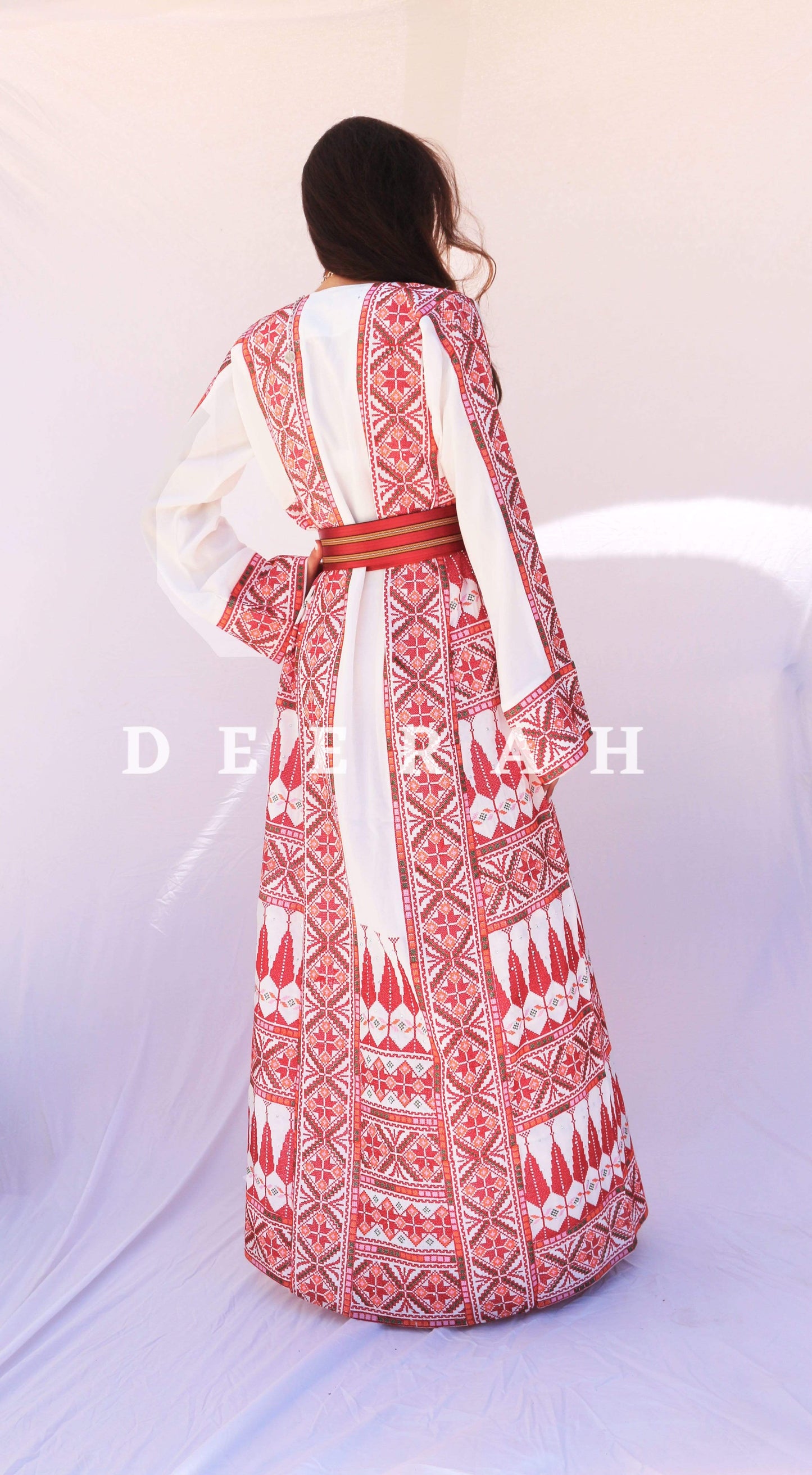 Tree of Life Embroidered Palestinian Thobe Dress Deerah