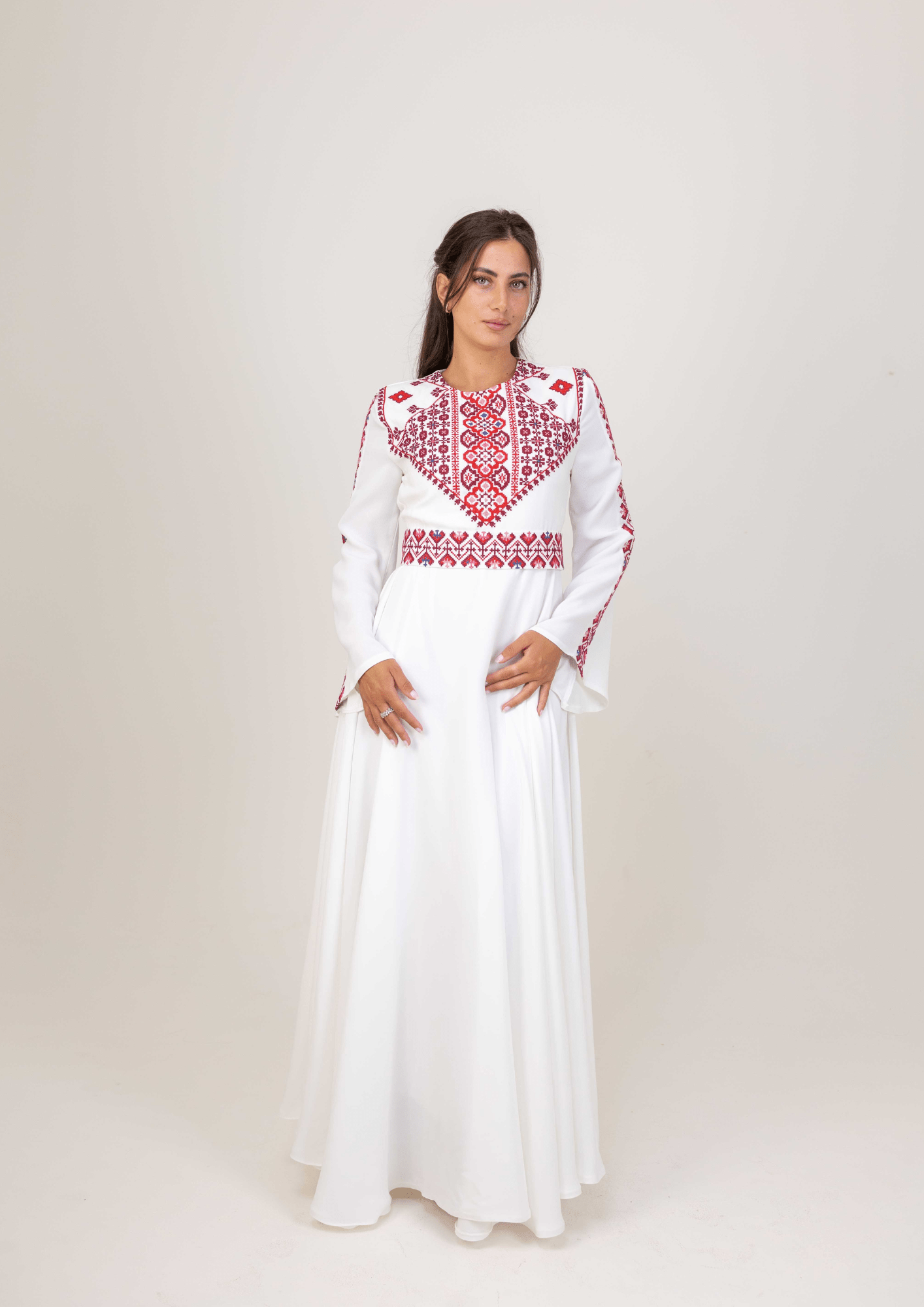 Palestinian Wedding Collection - Machine-embroidered - Deerah