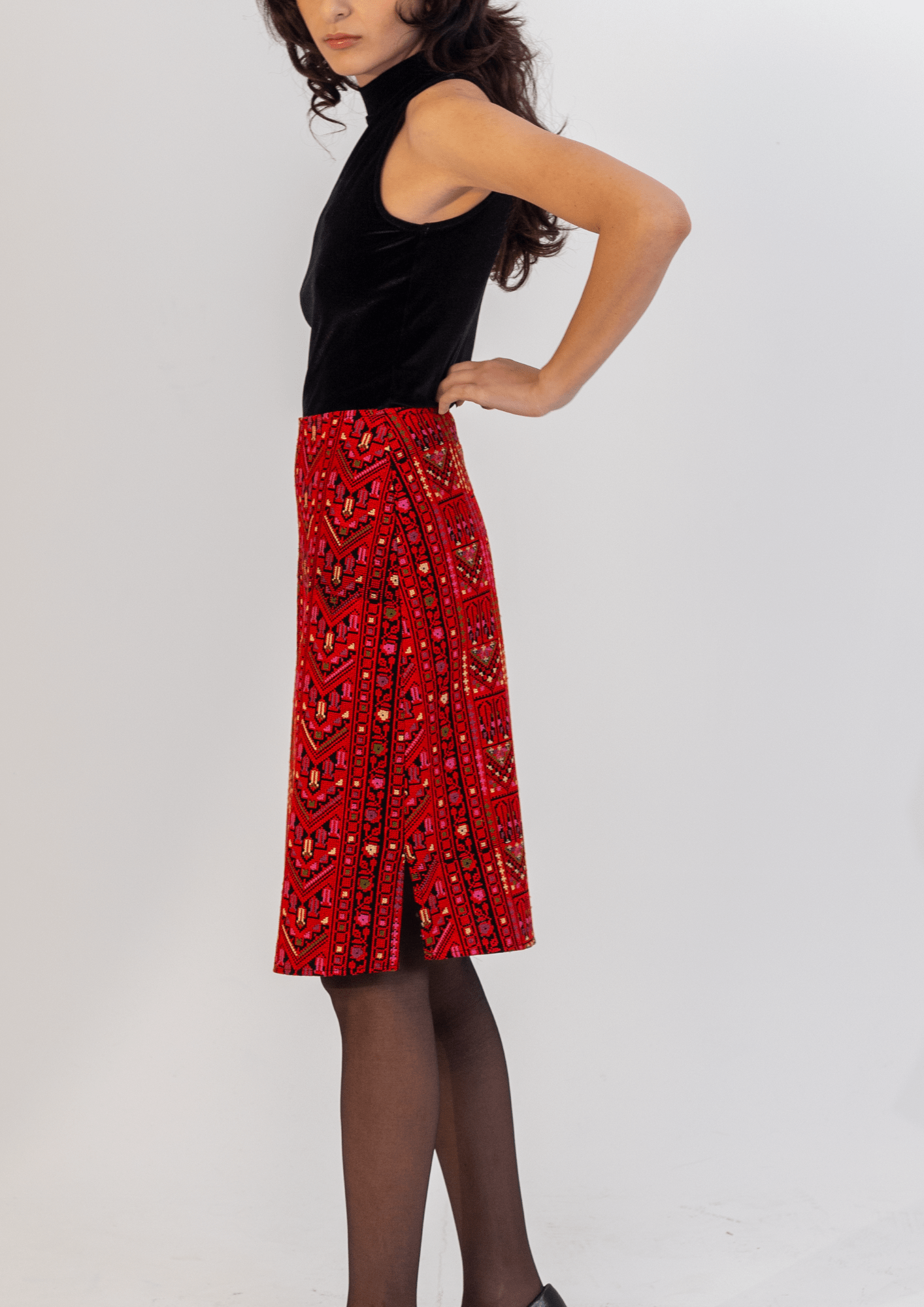 Heavy Embroidered Skirt Deerah