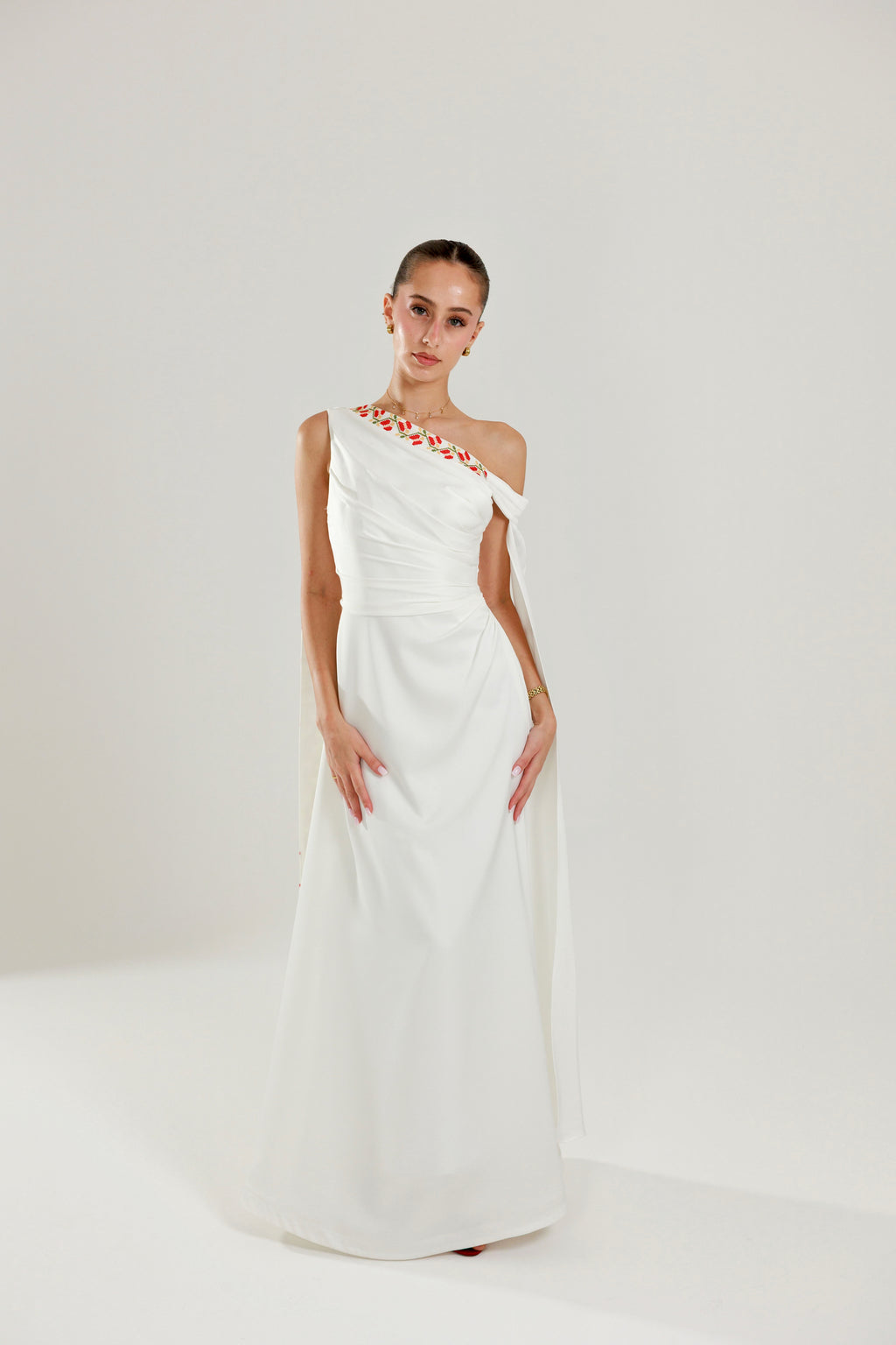 Zaytouna Off-Shoulder Tatreez Dress