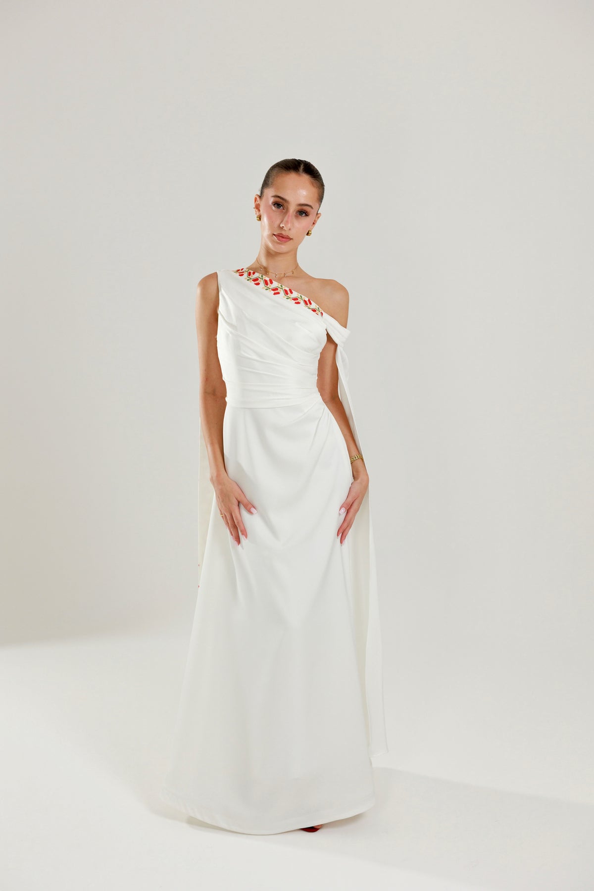 Zaytouna Off-Shoulder Tatreez Dress