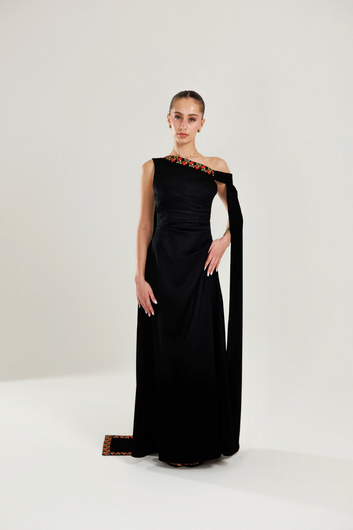 Zaytouna Off-Shoulder Tatreez Dress