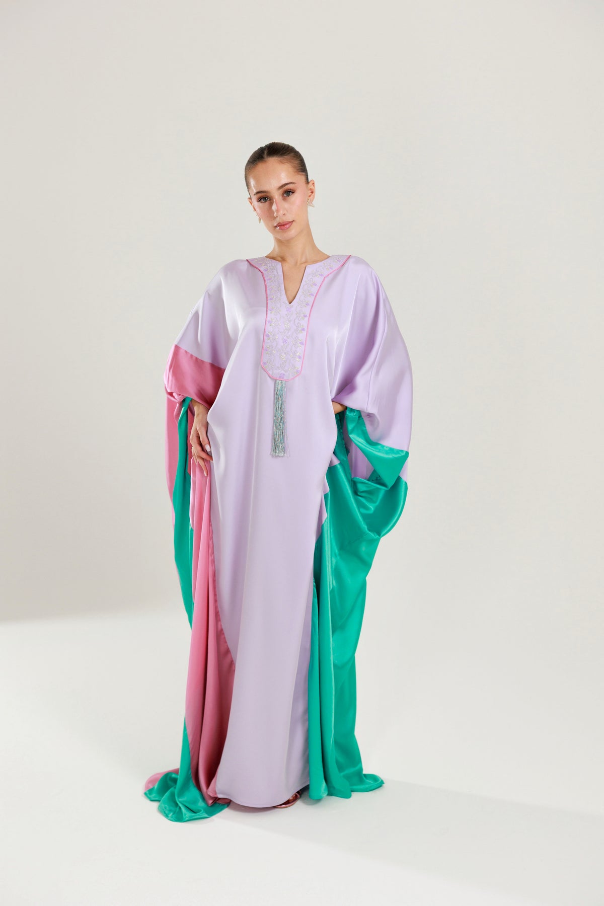 Color Block Abaya