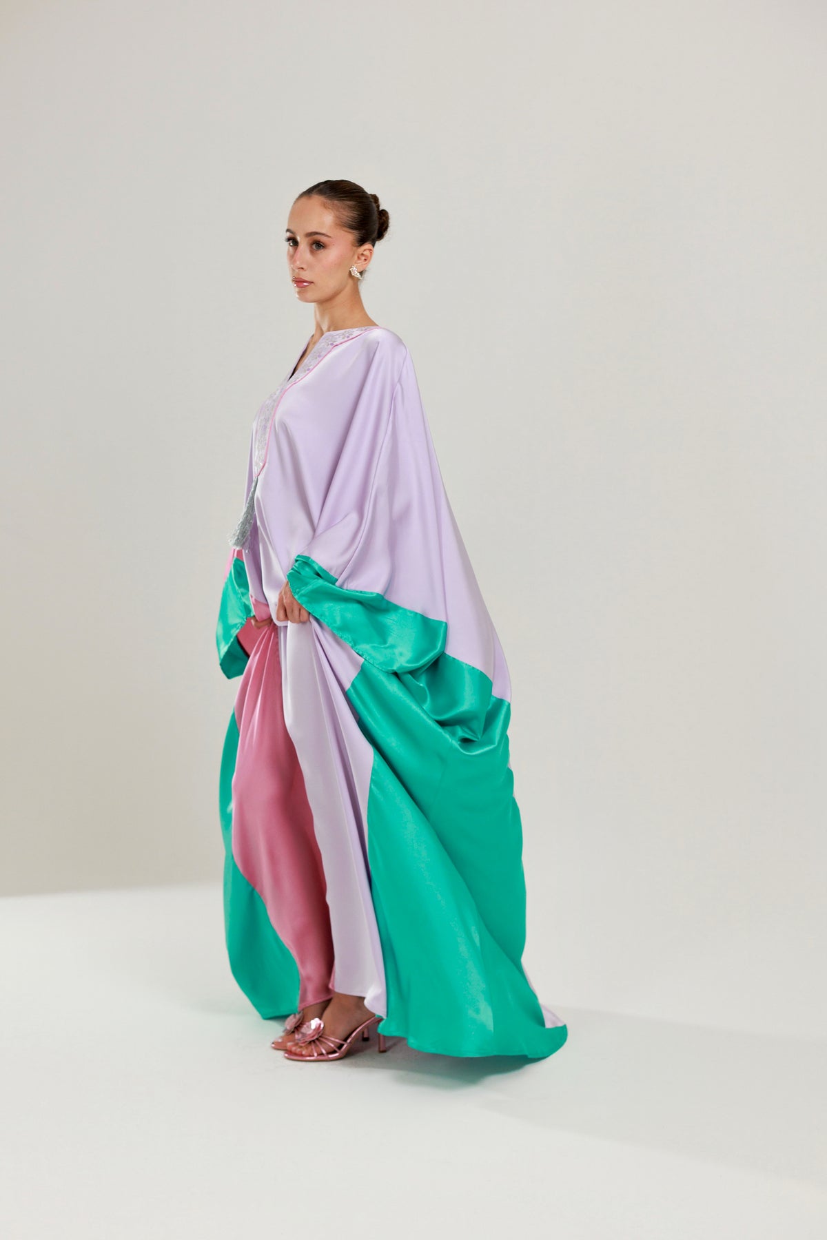 Color Block Abaya