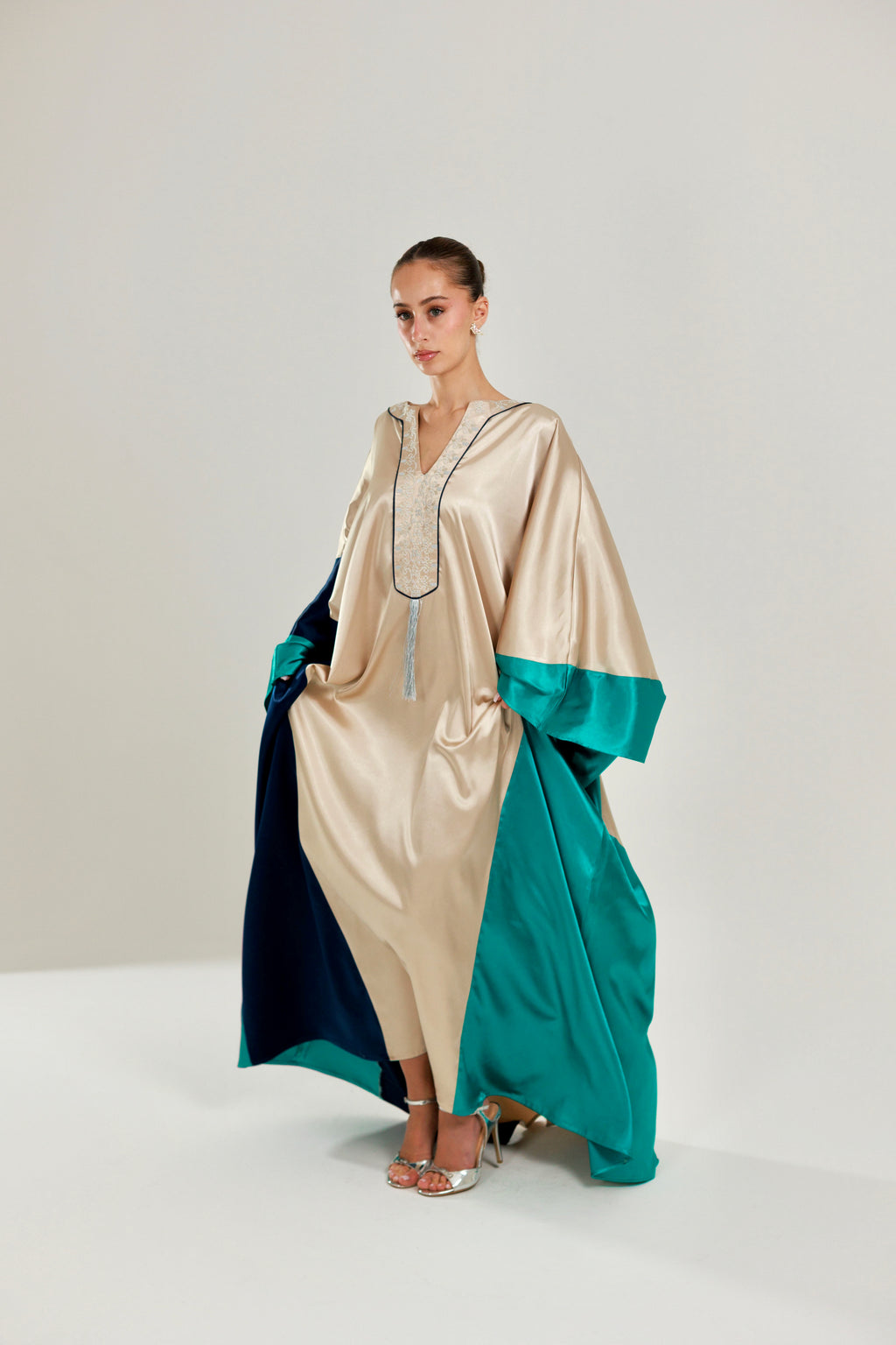 Color Block Abaya