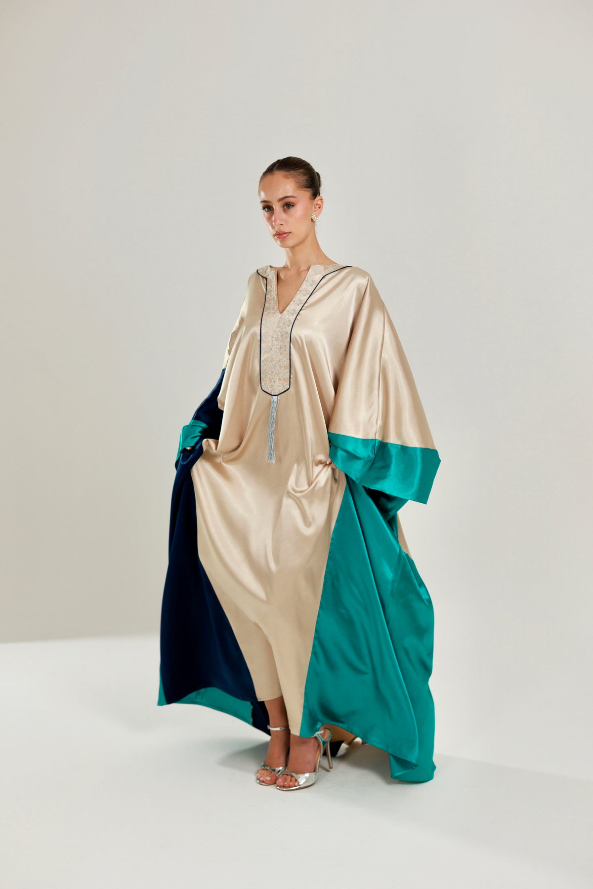 Color Block Abaya