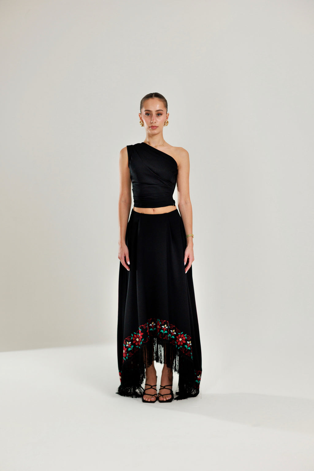 The Hand Embroidered Fringe Skirt
