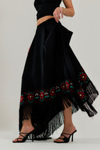 The Hand Embroidered Fringe Skirt
