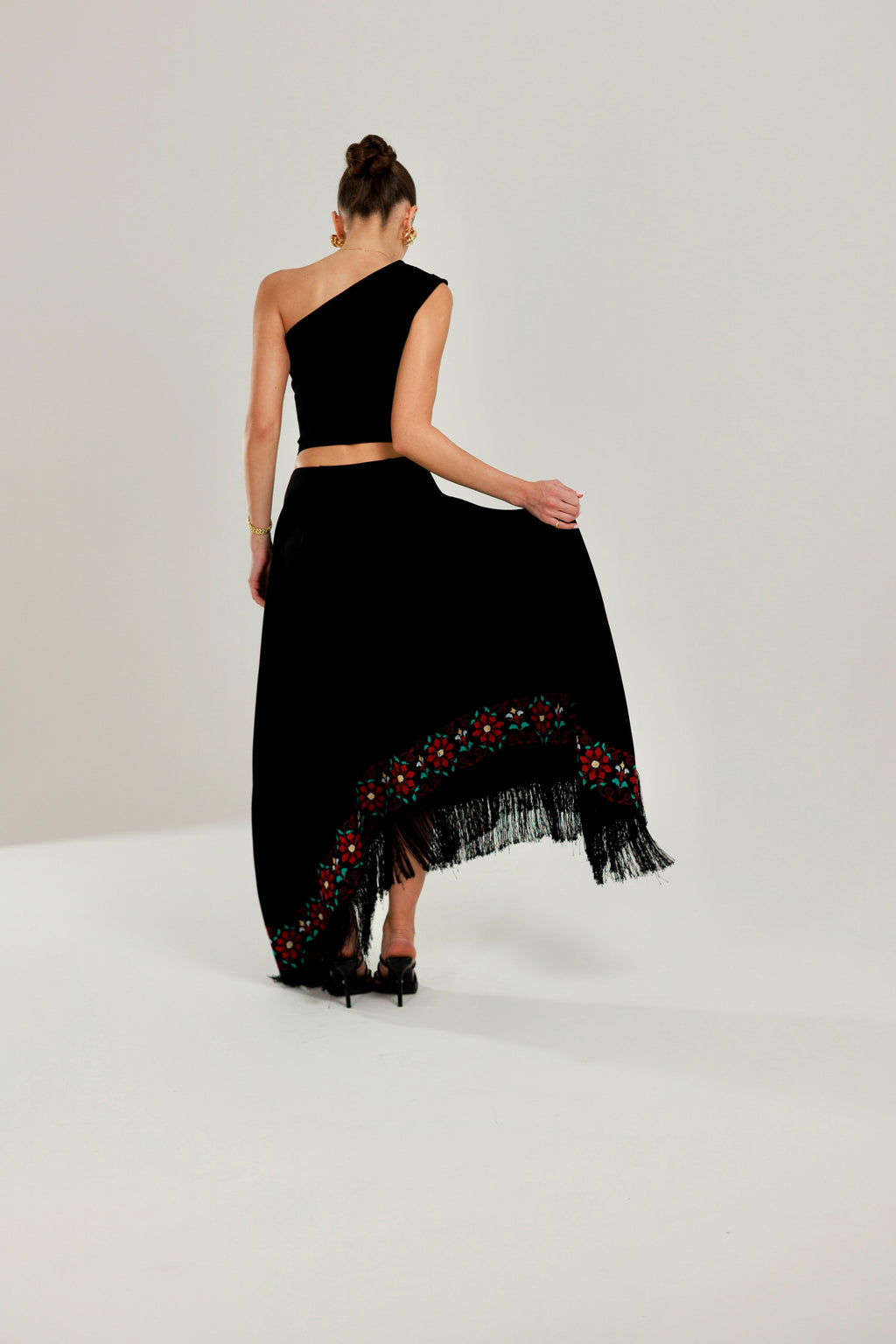 The Hand Embroidered Fringe Skirt