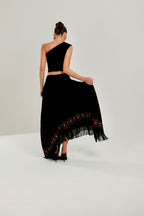 The Hand Embroidered Fringe Skirt