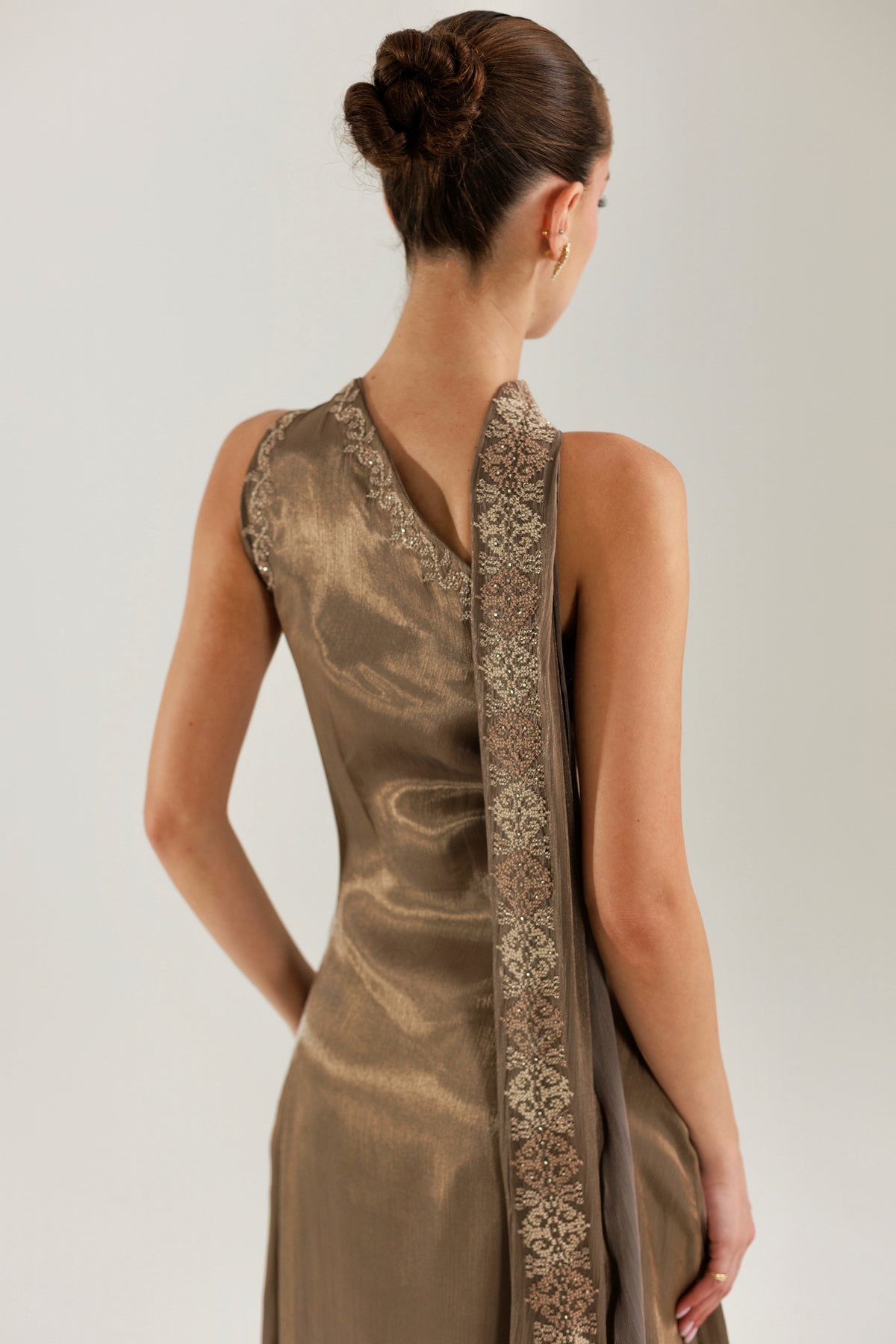 The Meera - Hand Embroidered Organza Dress