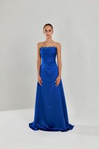 Blue Strapless Dress