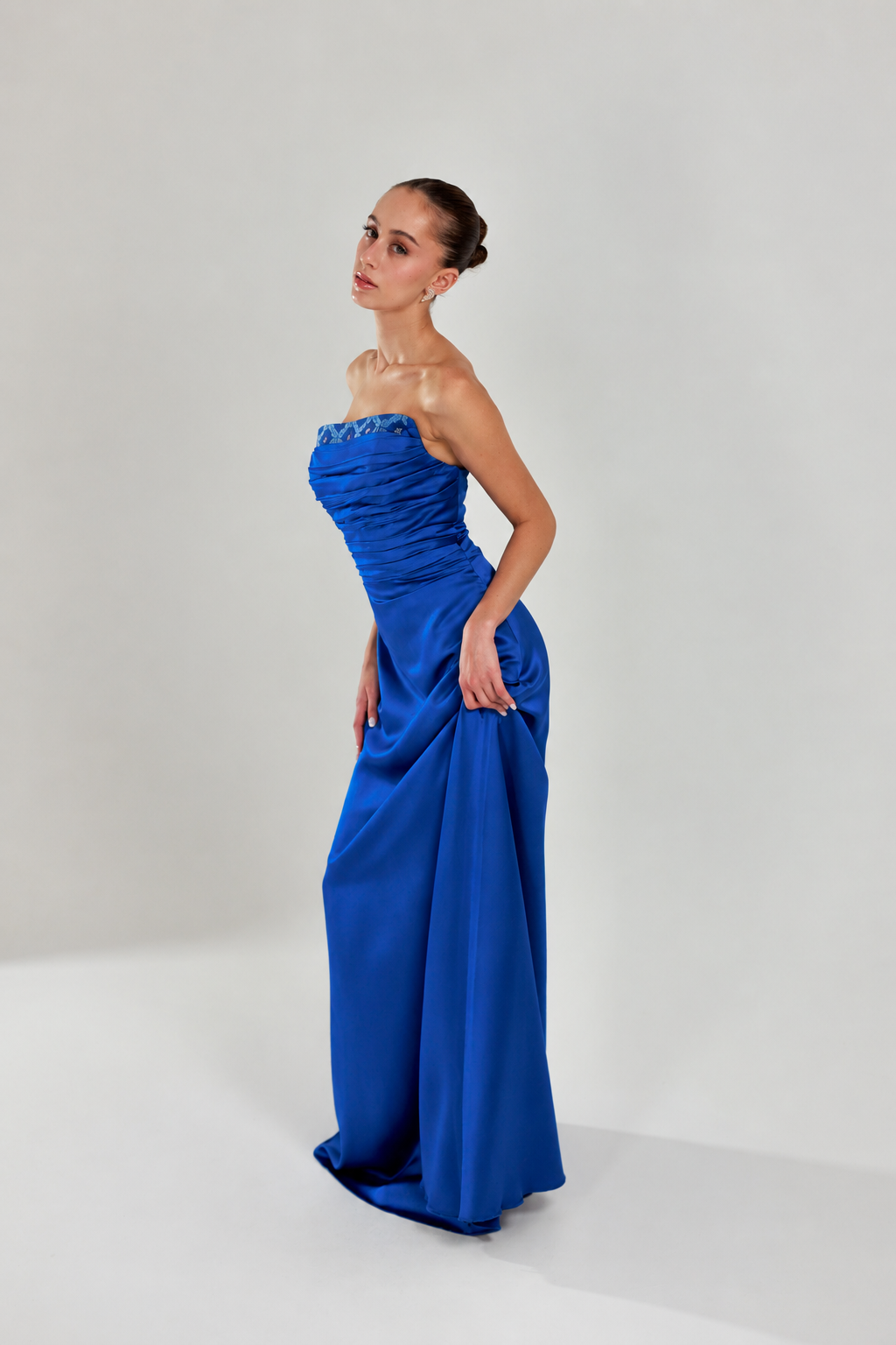 Blue Strapless Dress