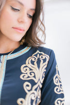 Arabian Kaftan in Navy - Deerah