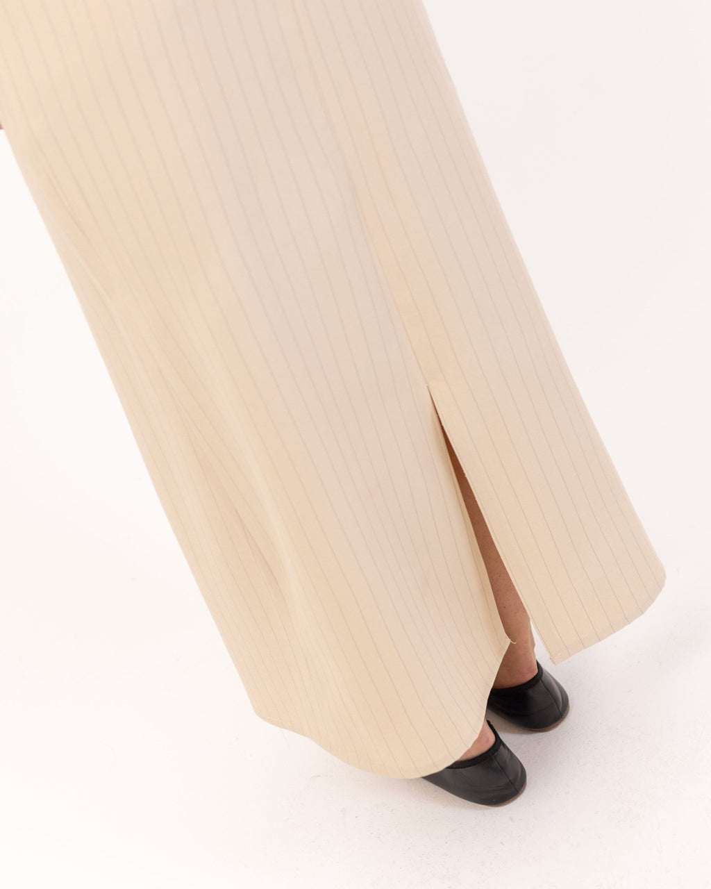 Beige Pinstripe Suit - Deerah