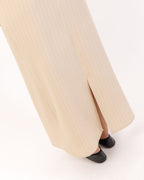 Beige Pinstripe Suit - Deerah