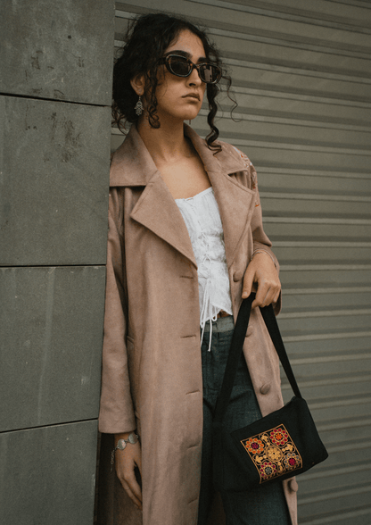 Bethlehem Embroidered Baguette Bag - Deerah