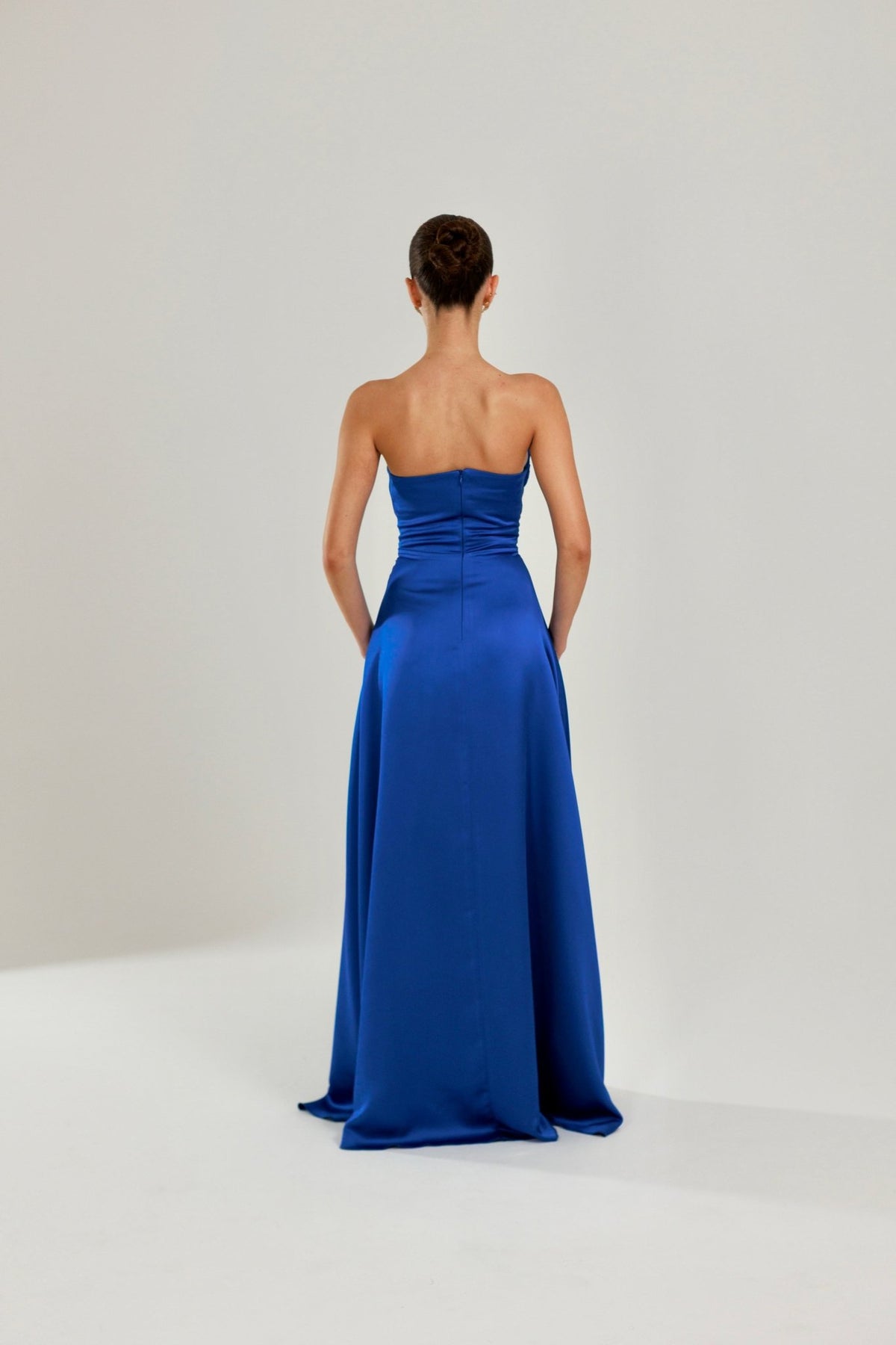Blue Strapless Dress - Deerah