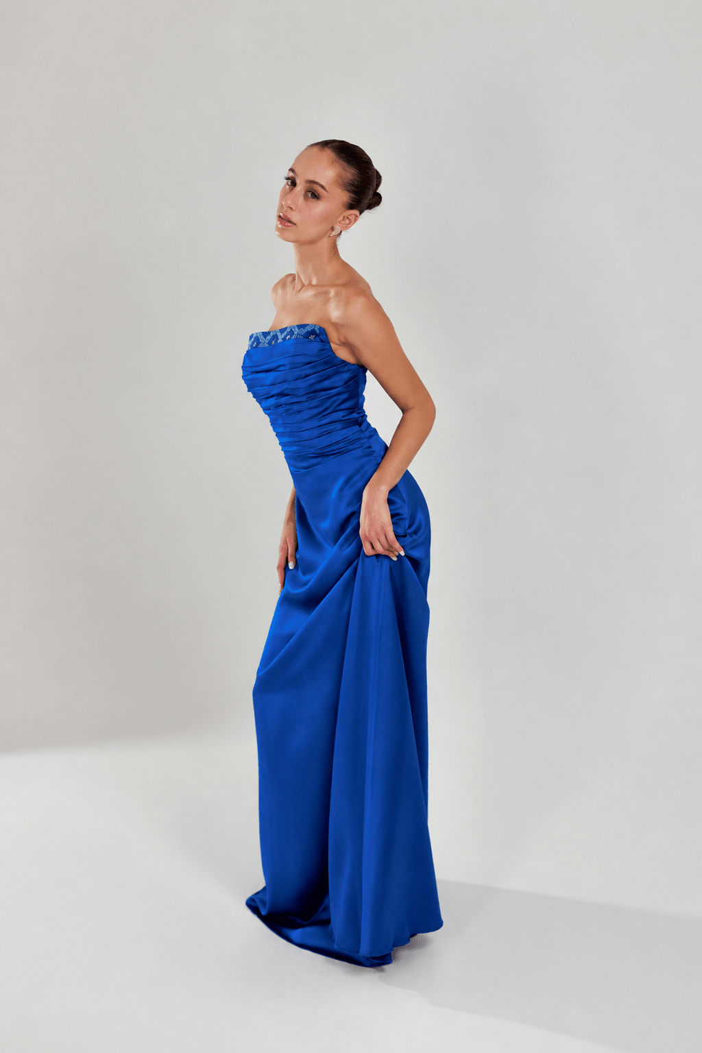 Blue Strapless Dress - Deerah