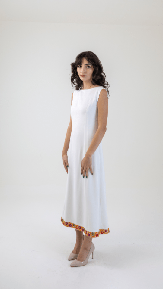 The Sandra Boat-neck Dress Deerah