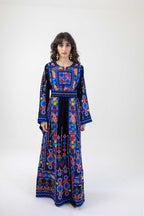 Color Pop Traditional Palestinian Thobe Dress - Deerah