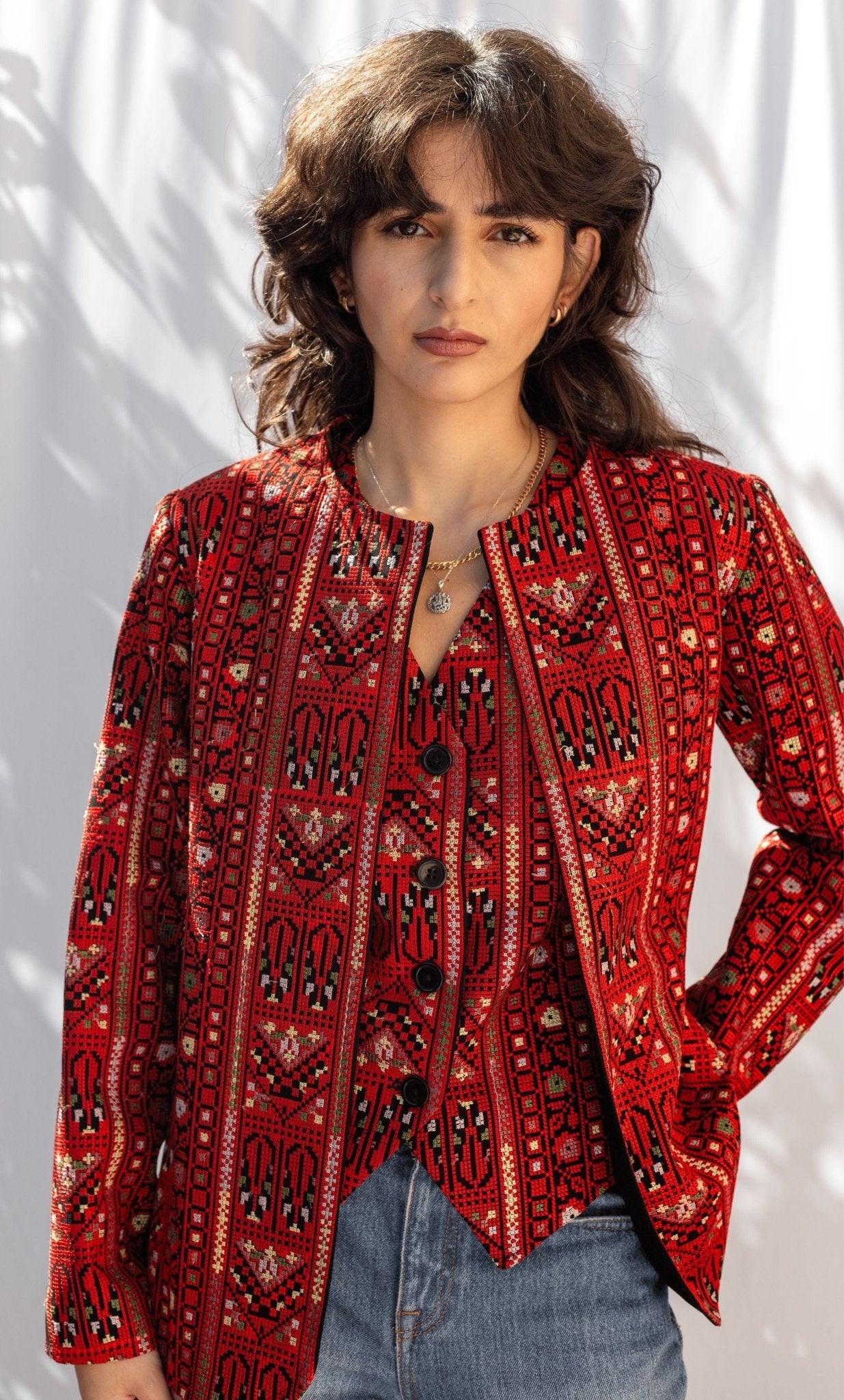 Dalal Embroidered Vest - Deerah