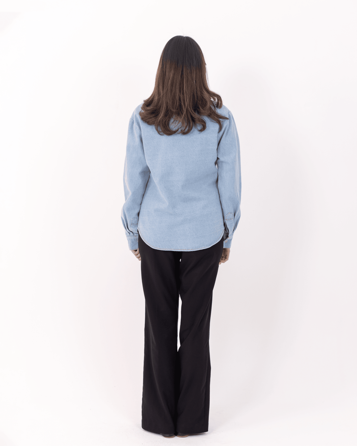 Denim Button - up Shirt - Deerah