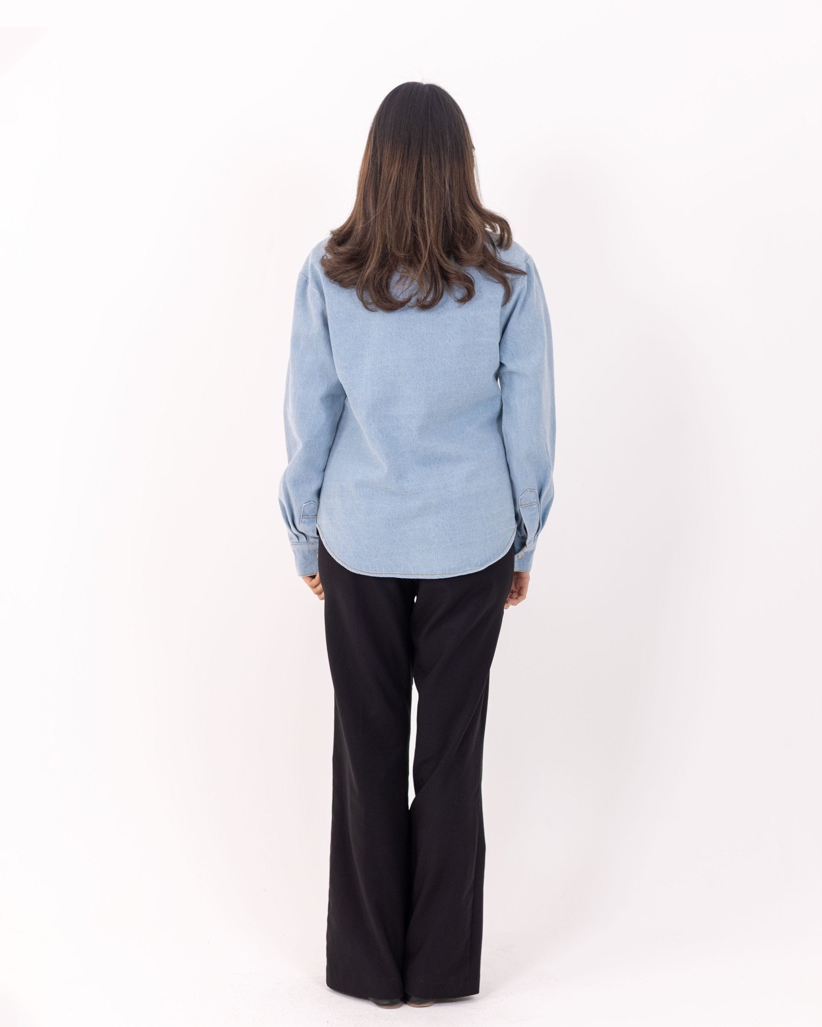 Denim Button - up Shirt - Deerah